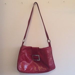 Red Leather Medium-sized Purse